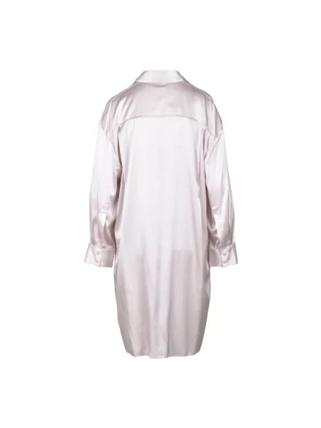 Jedwabna sukienka koszulowa Wild Cashmere beżowa