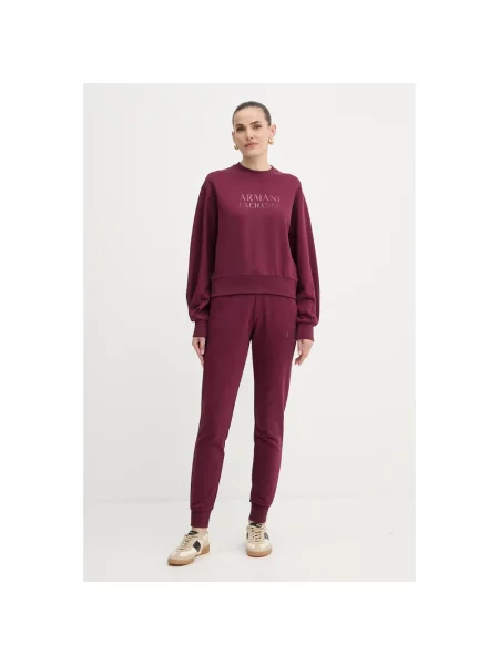 Bluza Armani Exchange z nadrukiem czerwona