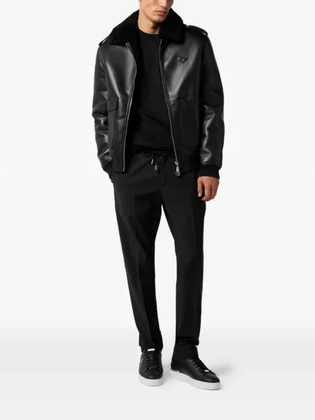 Pantaloni Philipp Plein plisate negru