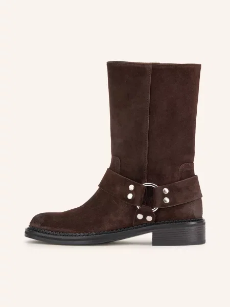 Kennel & Schmenger Motorkářské Kozačky Alora S Cvočky tmavě hnědá