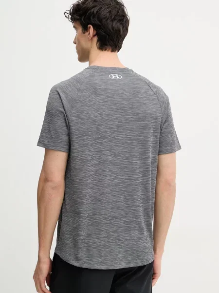 Koszulka treningowa Under Armour Tech Textured castlerock/white szara