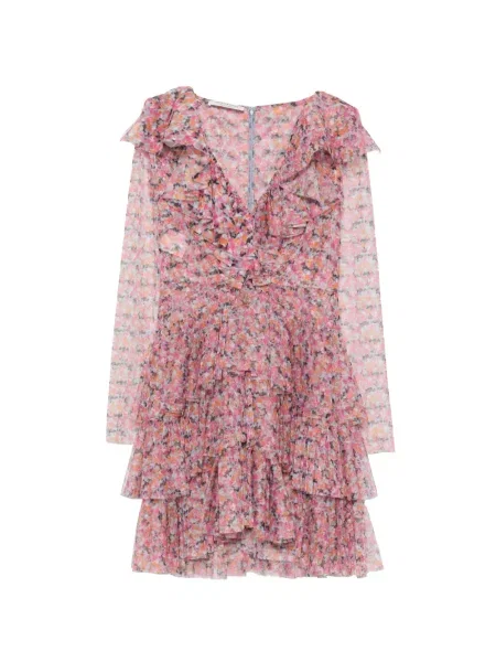 Rochie mini Philosophy Di Lorenzo Serafini cu model floral cu imagine roz