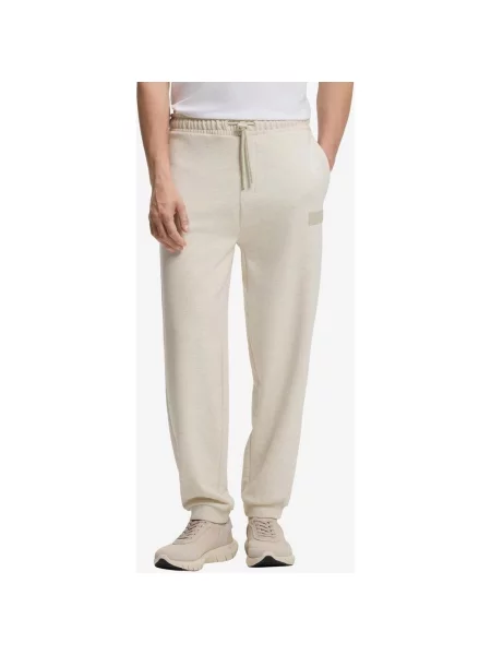 Długie spodnie BOSS JT_Long Pants kremowy S biały