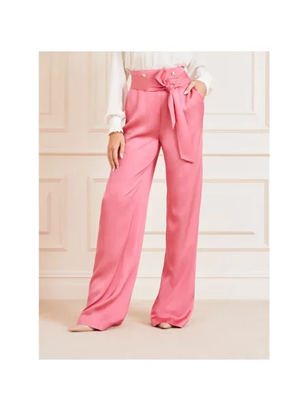 Spodnie Guess różowe