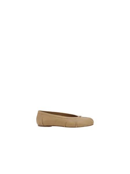Balerinki Maison Margiela skórzane brązowe