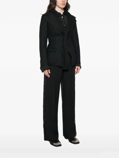 Geacă Yohji Yamamoto asimetrică negru