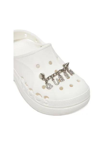 Ogrlica Crocs srebrna