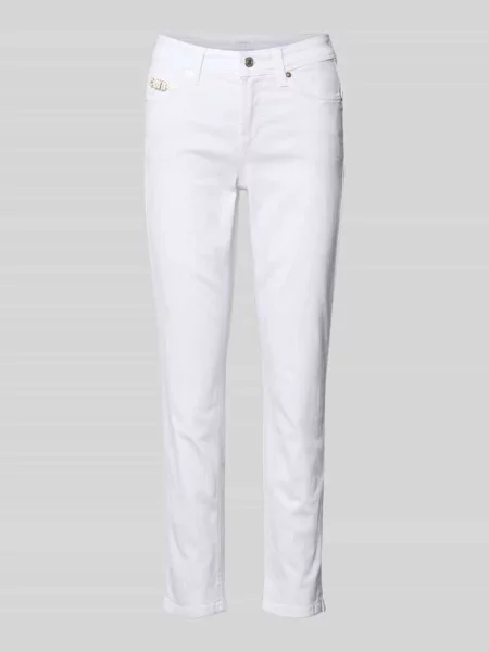Jeansy z bawełnianej mieszanki krój slim fit model PIPER' Cambio białe