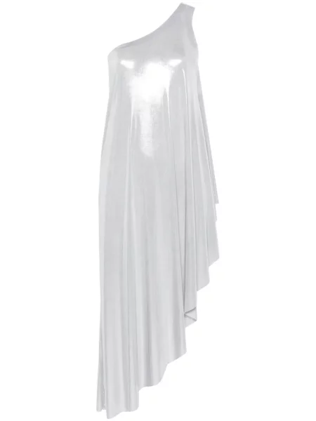 Tunică Norma Kamali cu un umăr gol argintiu