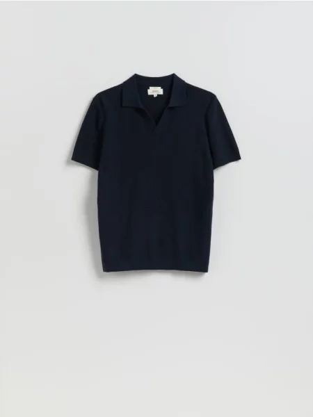 Reserved Tricou polo din in bleumarin