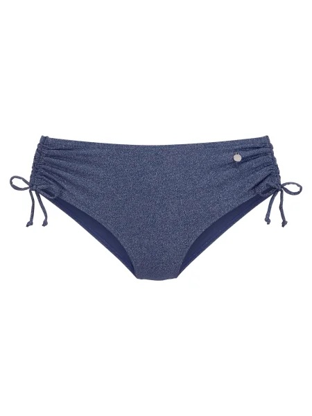 LASCANA Bikini hlačke nočno / srebrna modra