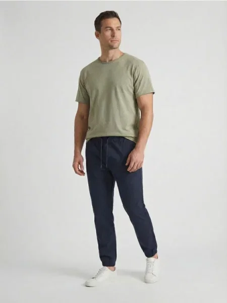 Sinsay kalhoty Jogger námořnická modrá