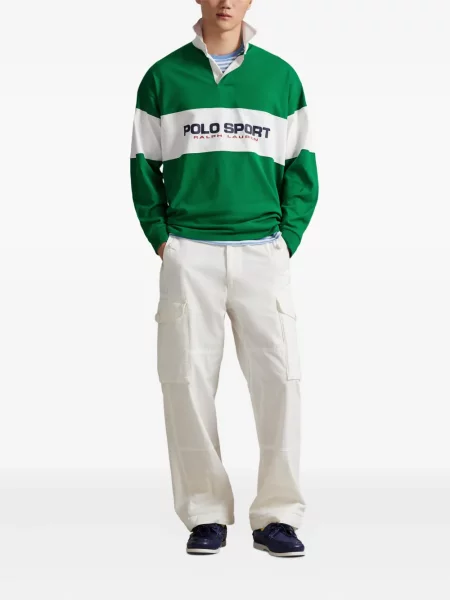 Ριγέ δερμάτινος κάλτσες Polo Ralph Lauren με κορδόνι μαύρο