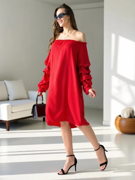 Rochie Resti cu volane de costum negru