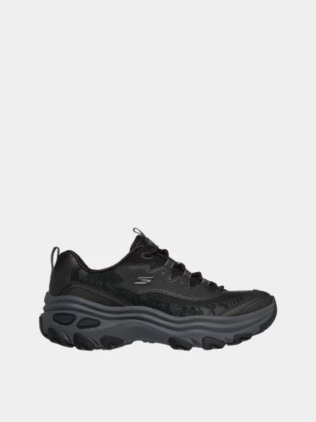 Кожаные повседневные кроссовки Skechers черные
