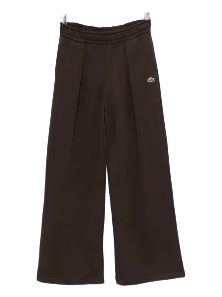 Pantaloni Lacoste plisate maro