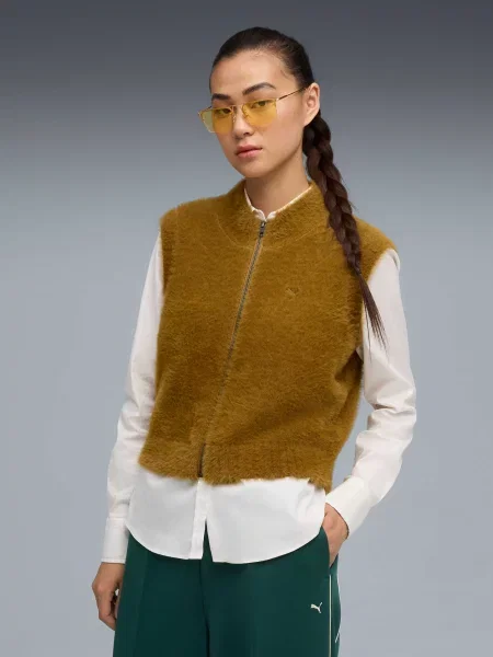 Утепленный жилет Puma коричневый
