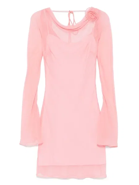 Rochie De La Vali de mătase de costum roz