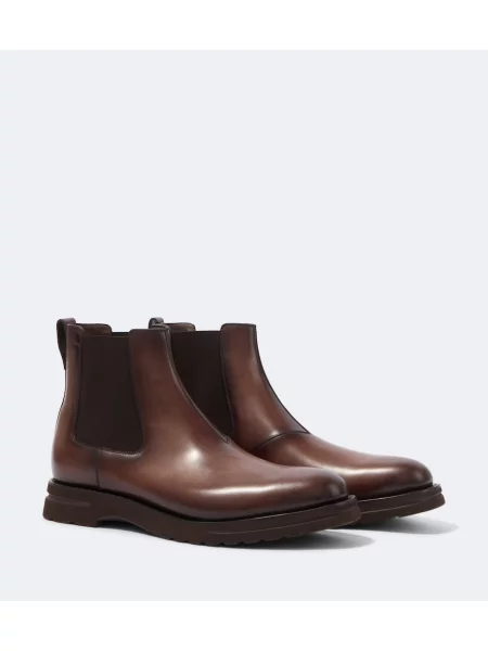 Botine chelsea Berluti din piele maro