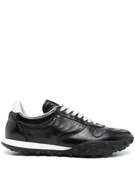 Sneakerși Jil Sander din piele negru
