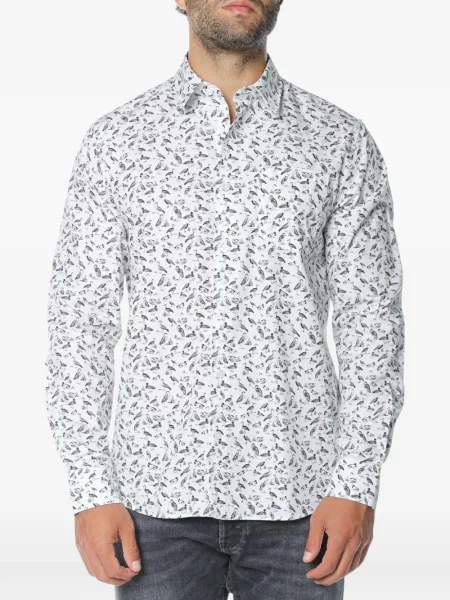 Lung cămașă Ted Baker cu imagine alb