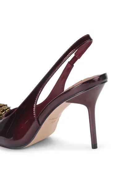 Кожаные большие туфли Kurt Geiger London бордовые