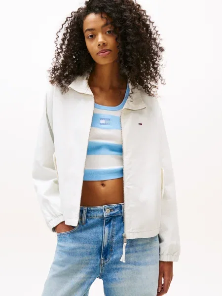 Tommy Jeans Demisezoninė striukė balta