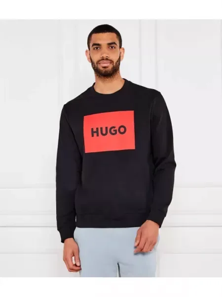 HUGO Pulóver fekete