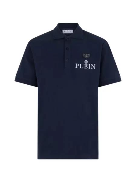 Tricou polo Philipp Plein cu broderie albastru