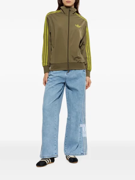 Csíkos dzseki Adidas autogrammal zöld