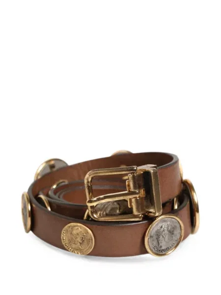 Cu centură curea Dolce & Gabbana din piele maro