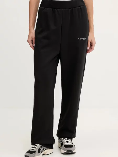 Calvin Klein Performance spodnie dresowe gładkie czarny