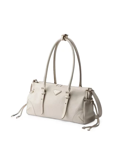 Geantă shopper Prada din piele alb