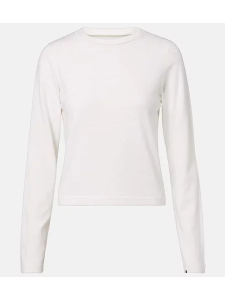 Top Extreme Cashmere din cașmir alb