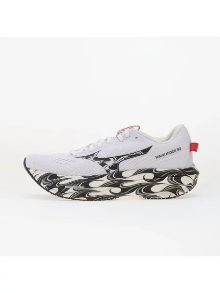 Sneakers Mizuno WAVE RIDER 30 Disclosure White/ Black/ High Risk Red EUR alb