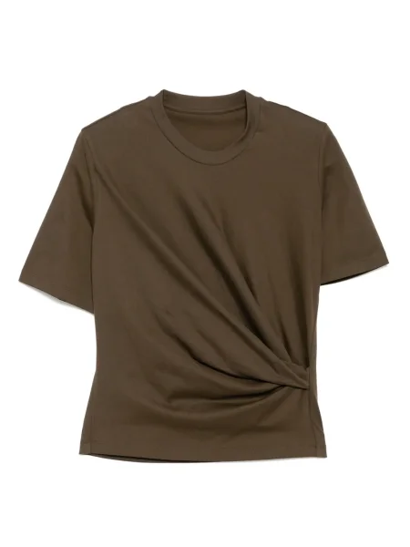 Koszulka Jnby plisowana brązowa