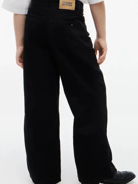Tommy Hilfiger дънки wide leg за деца MABEL черно