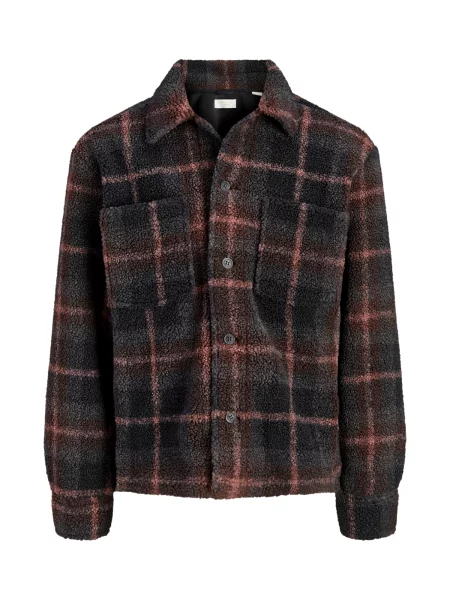 JACK & JONES Prechodná bunda JORBleecker gaštanová / tmavohnedá / tmavosivá
