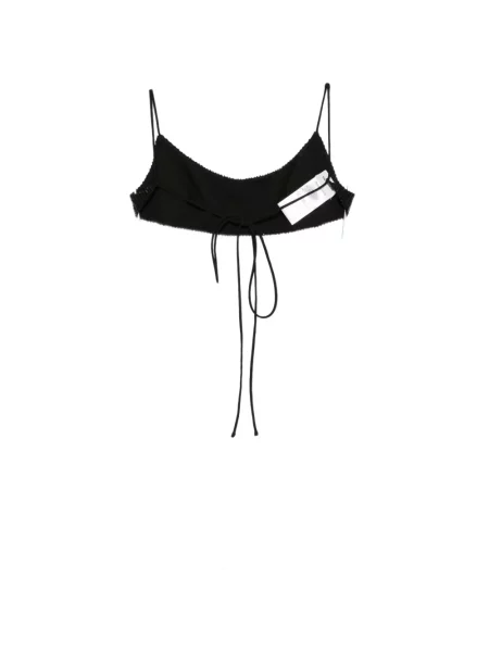 Sutien bralette The Andamane cu paiete cu legături negru