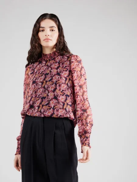 VERO MODA Palaidinė VMSMILLA tamsiai mėlyna / oranžinė pastelinė raudona