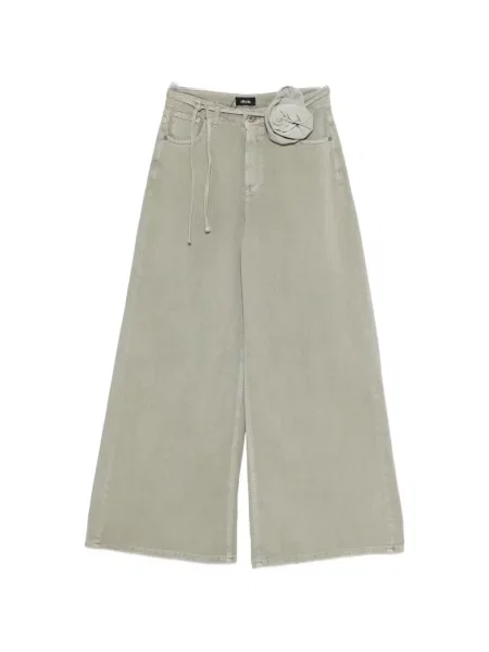 Jeansy Dixie w kwiatki zielone