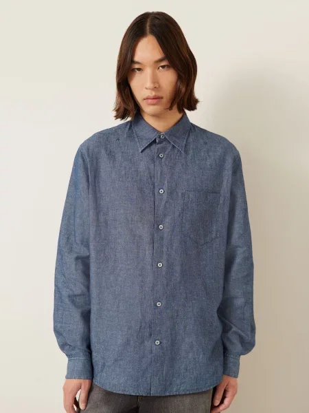 Acne Studios Džínová Košile Comfort Fit modrá