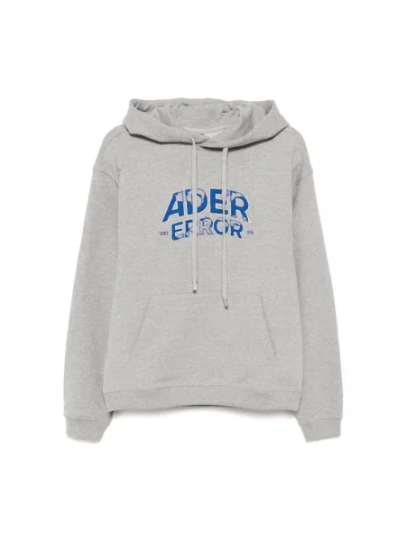 Haftowana bluza z kapturem Ader Error szara