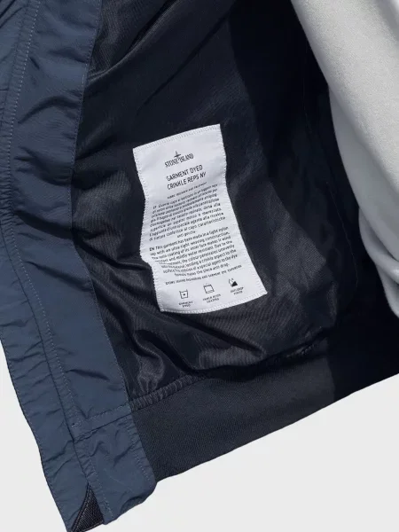 Бомбер Stone Island с камнями синий