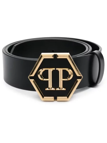 Curea Philipp Plein din piele negru