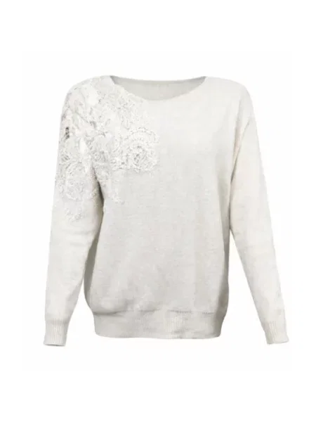 Bluza D.exterior z okrągłym dekoltem biała