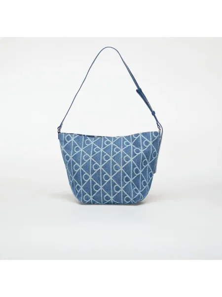 Calvin Klein Geantă de umăr denim / alb albastru
