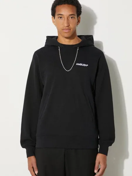 Свитер Ambush с капюшоном с аппликацией черный