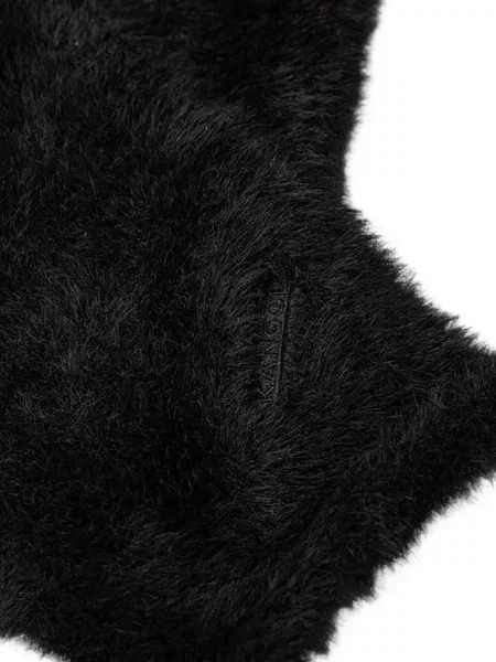 Căciulă Kangol cu legături cu blană negru