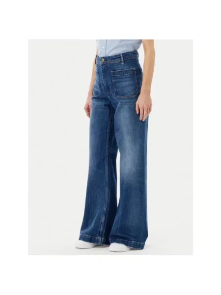 Szerokie jeansy Polo Ralph Lauren niebieskie